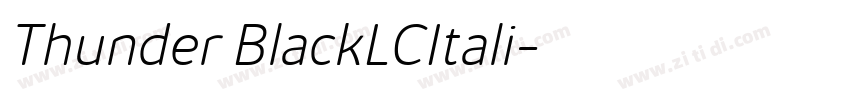 Thunder BlackLCItali字体转换
